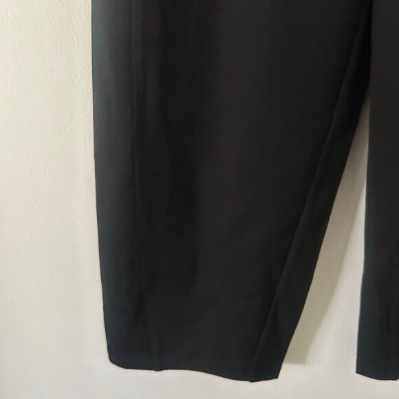 OGL Women's Mid Rise Barrel Leg Pull On Black Pants Zipper Pockets L Large New - Picture 4 of 7